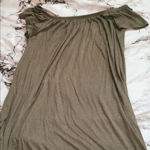 Off the shoulder dress!